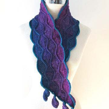 Elegant Leaves Accent Scarf