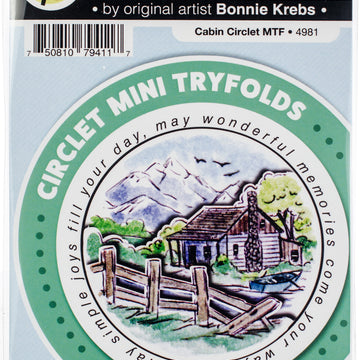Art Impressions Circlet Mini TryFolds Stamp & Die Set - Cabin