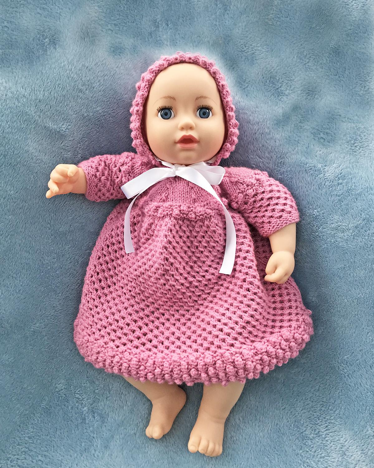P100 Dolls Irish Lace Dress and Bonnet