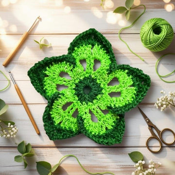 A crochet flower