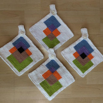 KGeometry: Four Pot Holders with Squares