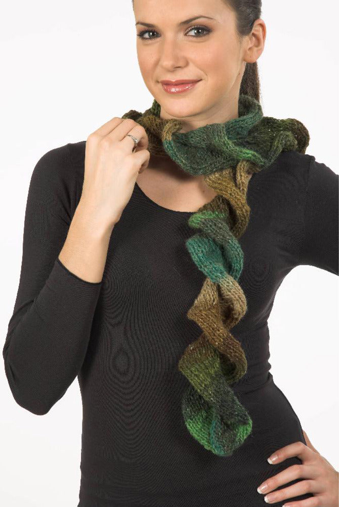 Ruffled Scarf in Plymouth Boku - F188