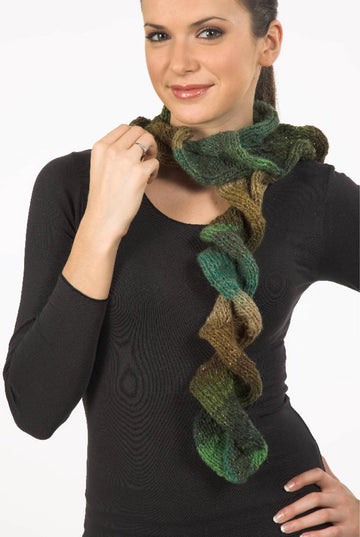 Ruffled Scarf in Plymouth Boku - F188