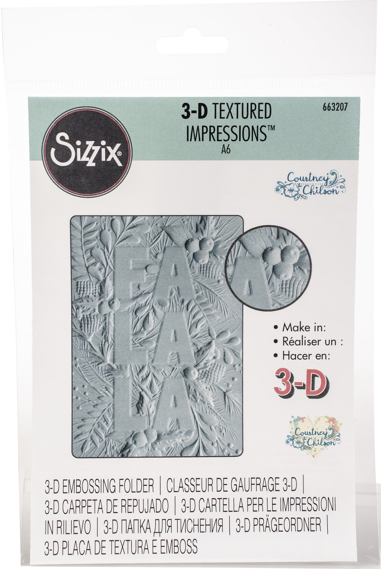 Sizzix 3D Textured Impressions By Courtney Chilson - Fa La La