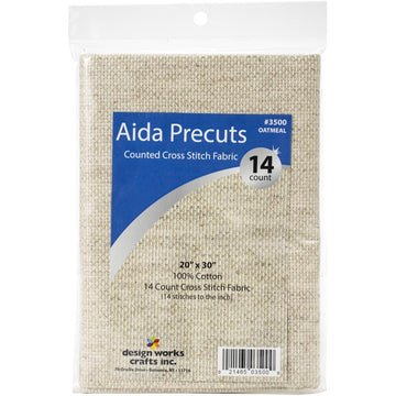 Design Works Gold Quality Aida 14 Count W3500 - Oatmeal - 20"X30"