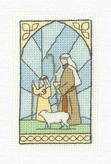 Heritage Shepherds Christmas Card Cross Stitch Kit - 10cm x 15cm