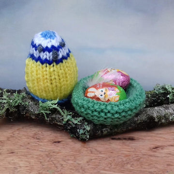 Blue Tit & Mini Egg Nest - Creme Egg Cover