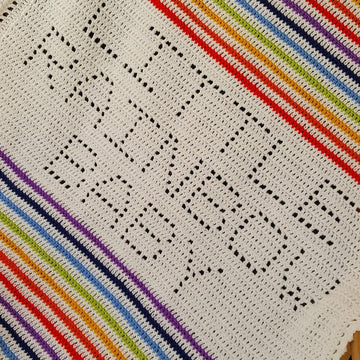 Little Rainbow Baby Filet Blanket