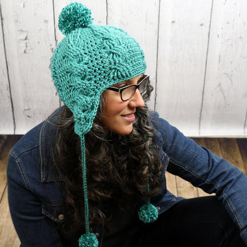 Aspen Cabled Ear Flap Beanie