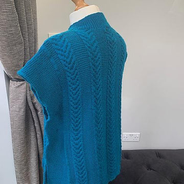 Cabled Poncho