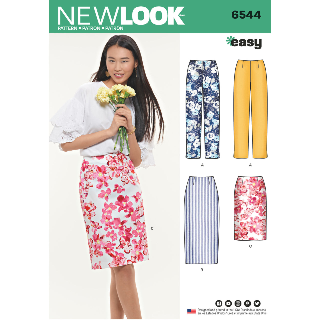 New Look 6544 Miss Skirt in Two Lengths 6544 - Paper Pattern, Size A (10-12-14-16-18-20-22)