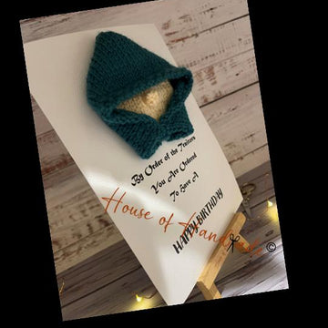 Hooded Knit and Print Knitting Pattern Make Your Own Card PDF Instant Download