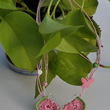 Papillon Crocheted Pin