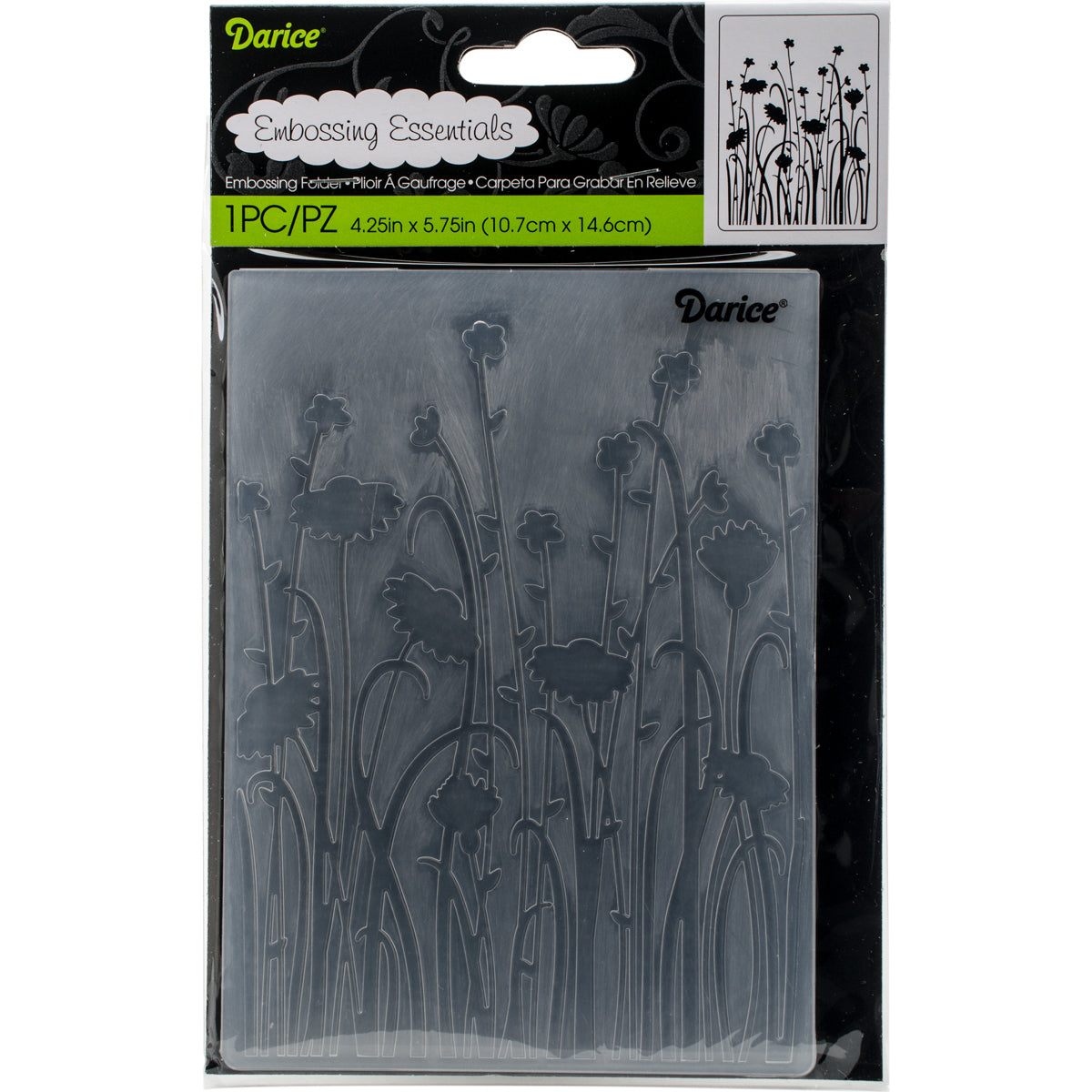 Darice Embossing Folder 4.25"X5.75" - Dainty Wildflowers