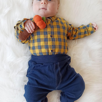 Crochet pumpkin baby rattle pattern
