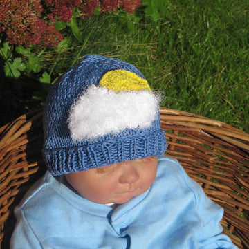 Baby Little White Fluffy Cloud Beanie Hat