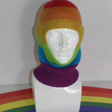 Rainbow 4Ply Balaclava Circular
