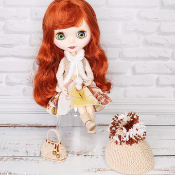 Boho style outfit for Blythe doll