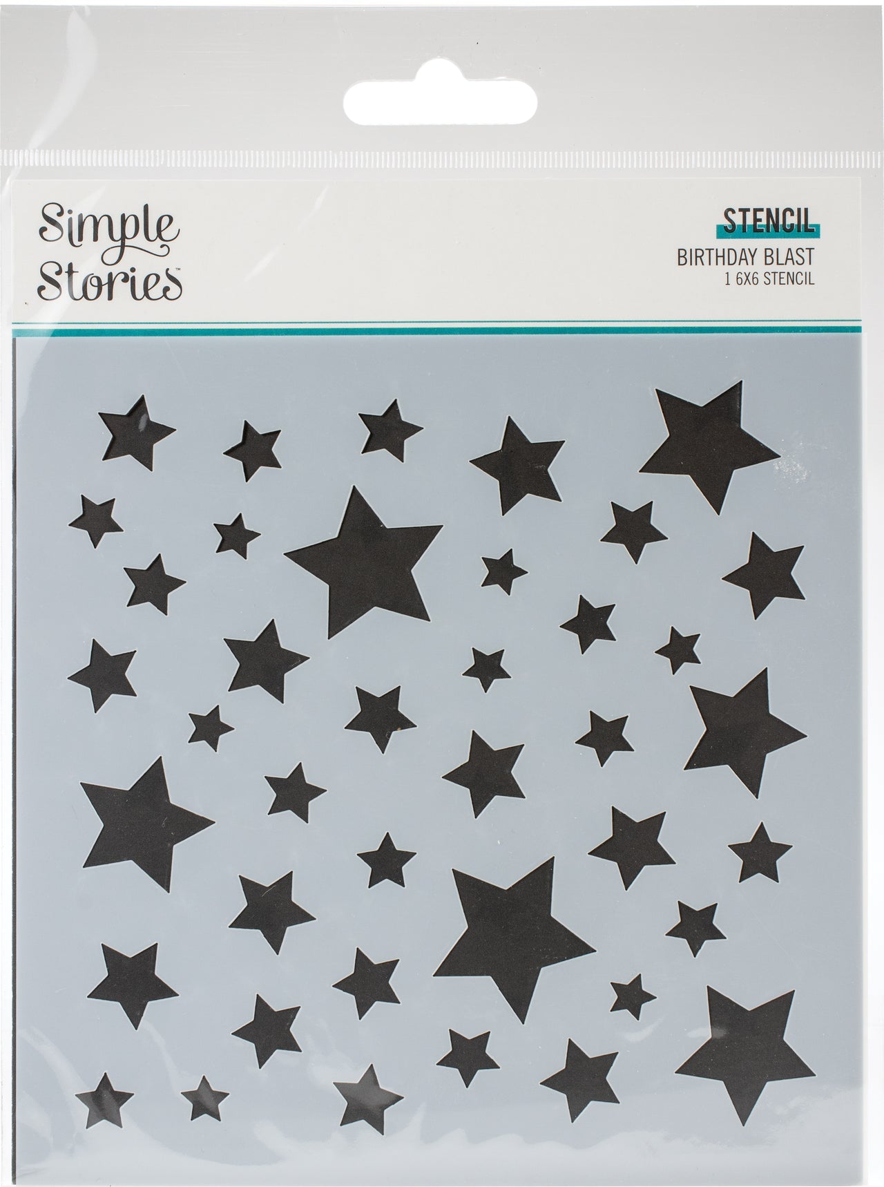 Simple Stories Birthday Blast Stencil 6"X6" - Stars