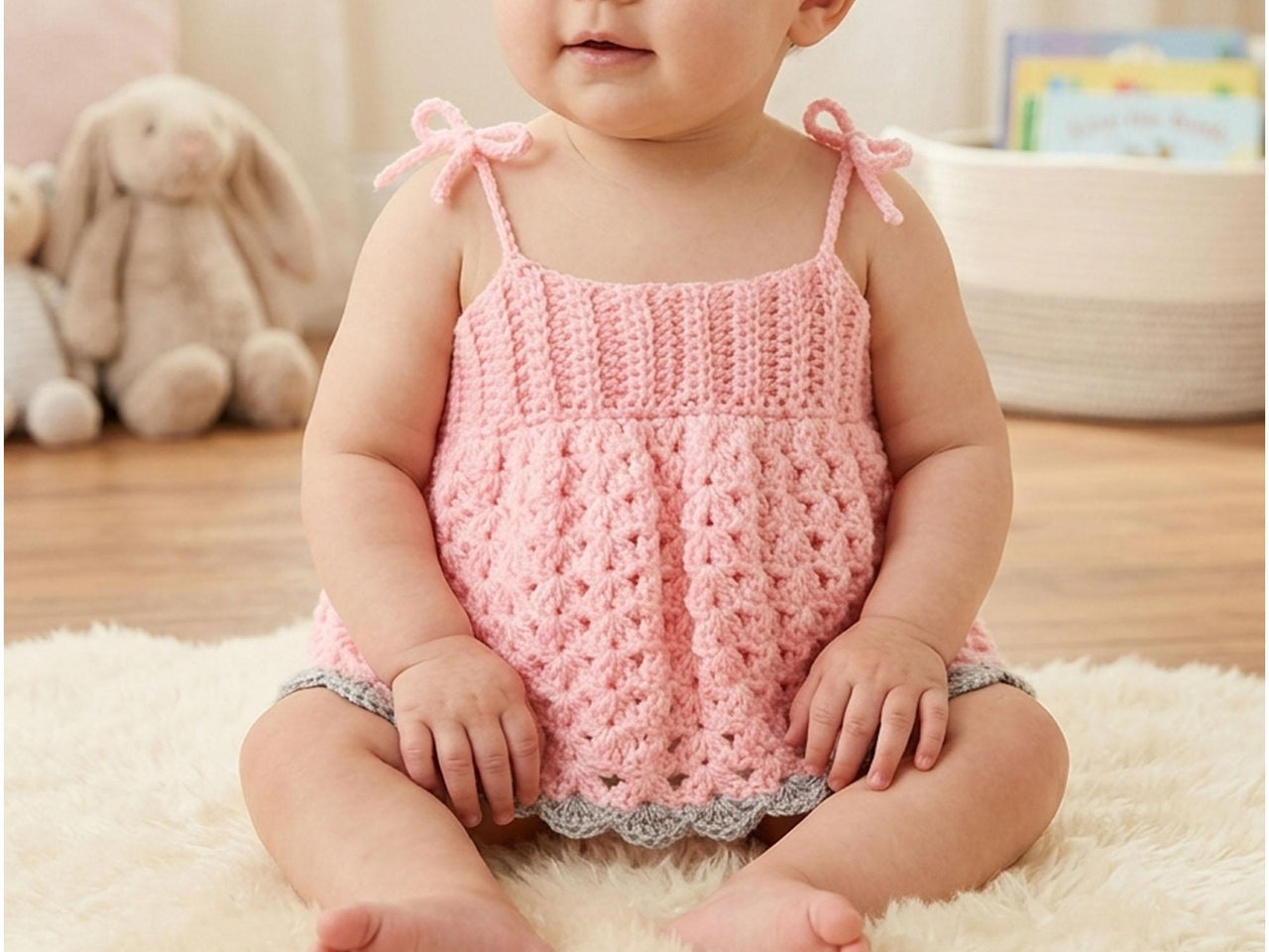 Häkelanleitung für ein Baby Top -abwandelbar in jede Größe