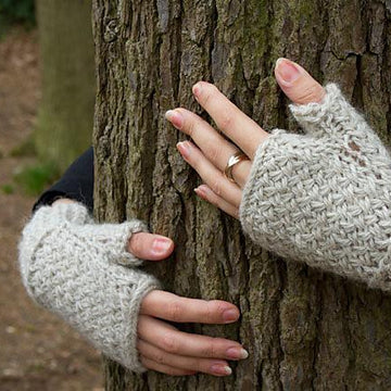 Twist mittens (for knitting left-handed)