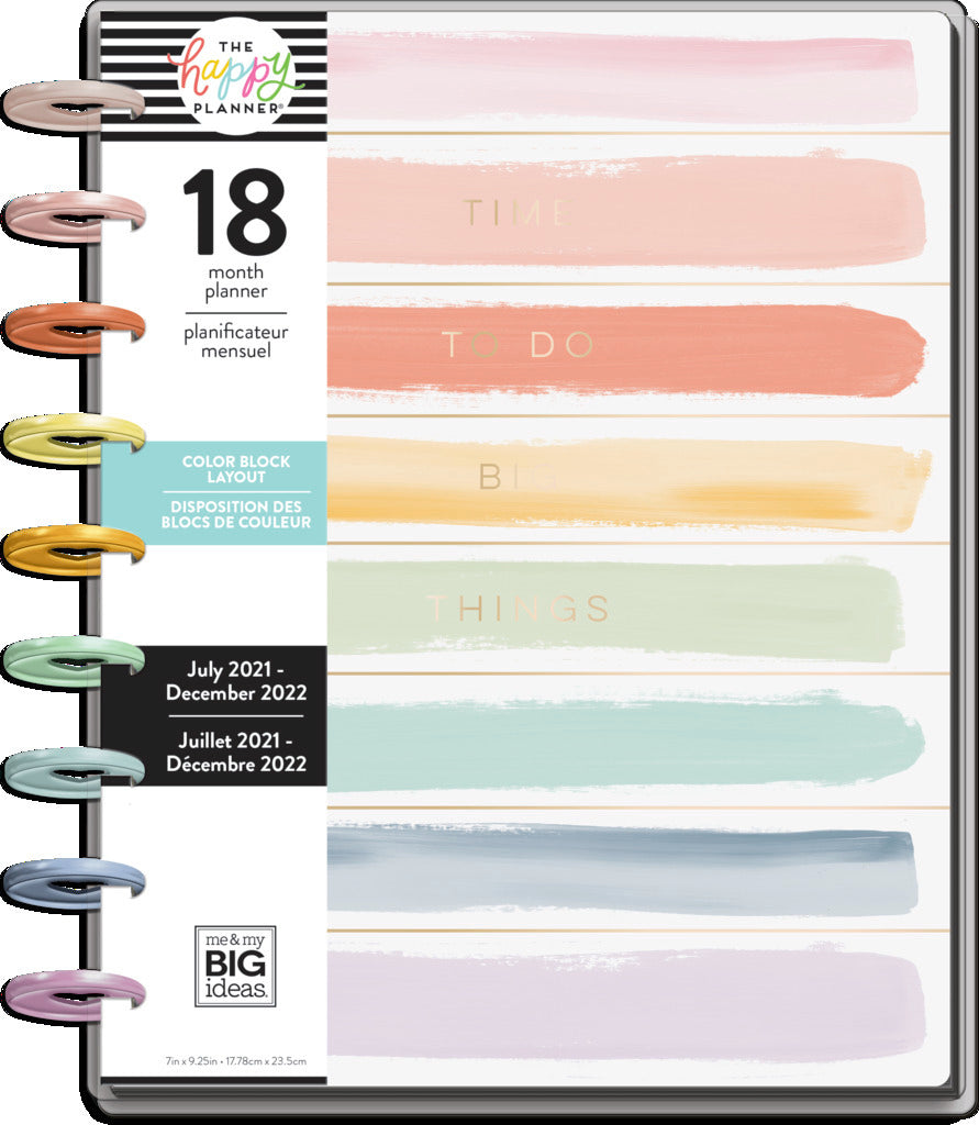 The Happy Planner Painterly Pastels Classic 18 Month Planner