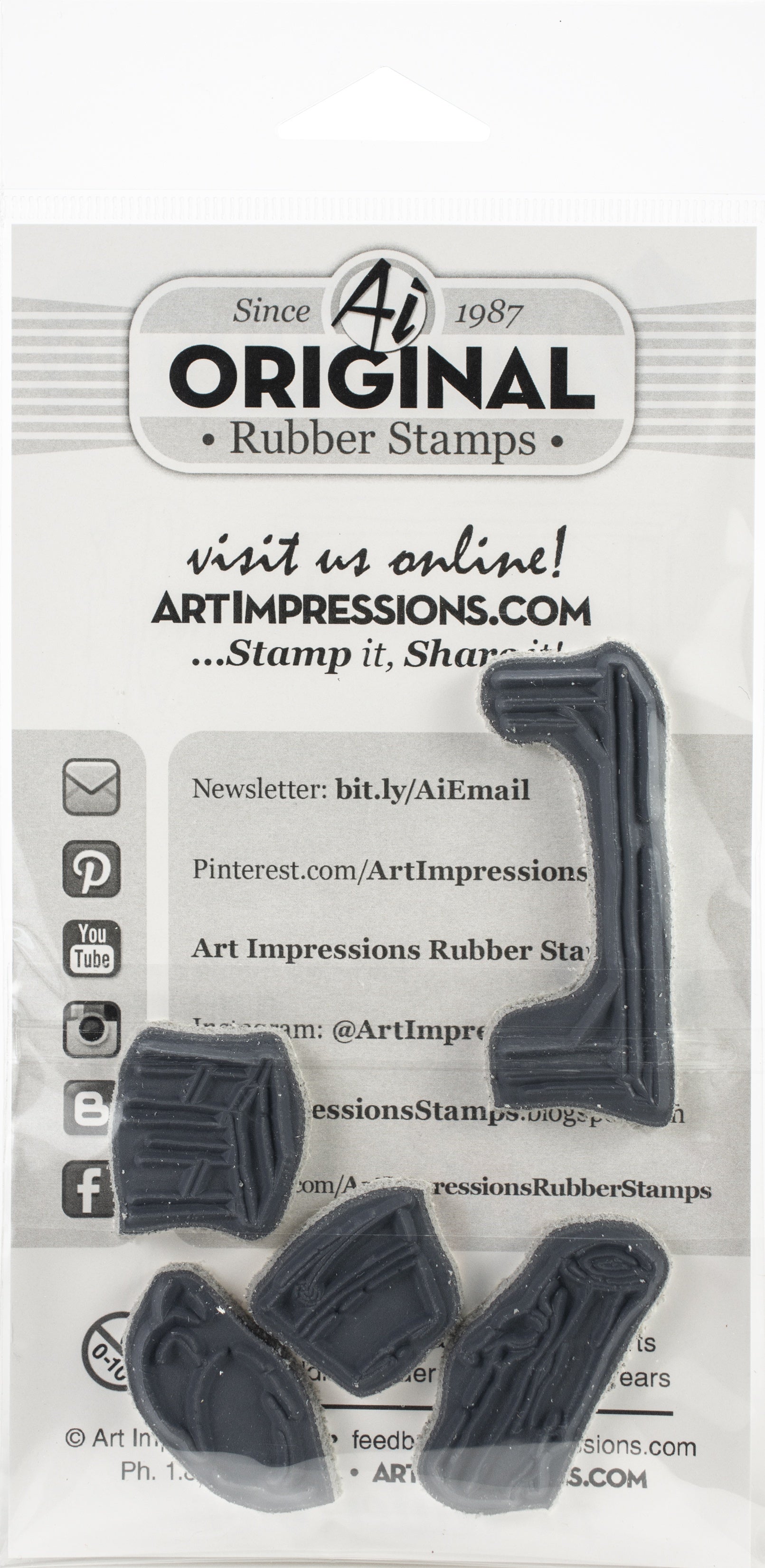 Art Impressions Watercolor Cling Rubber Stamps - Sitting Places