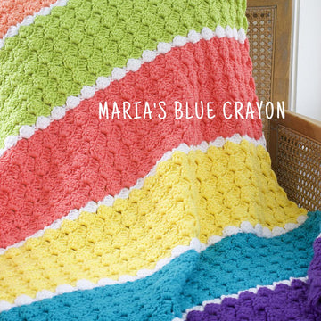 Cross Hatched Shells Crochet Blanket