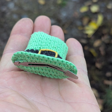 Mini Leprechaun Halloween Hat Hair Clip English-US