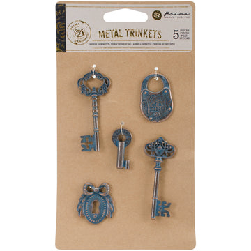 Prima Marketing Metal Trinkets - Keys 5/Pkg