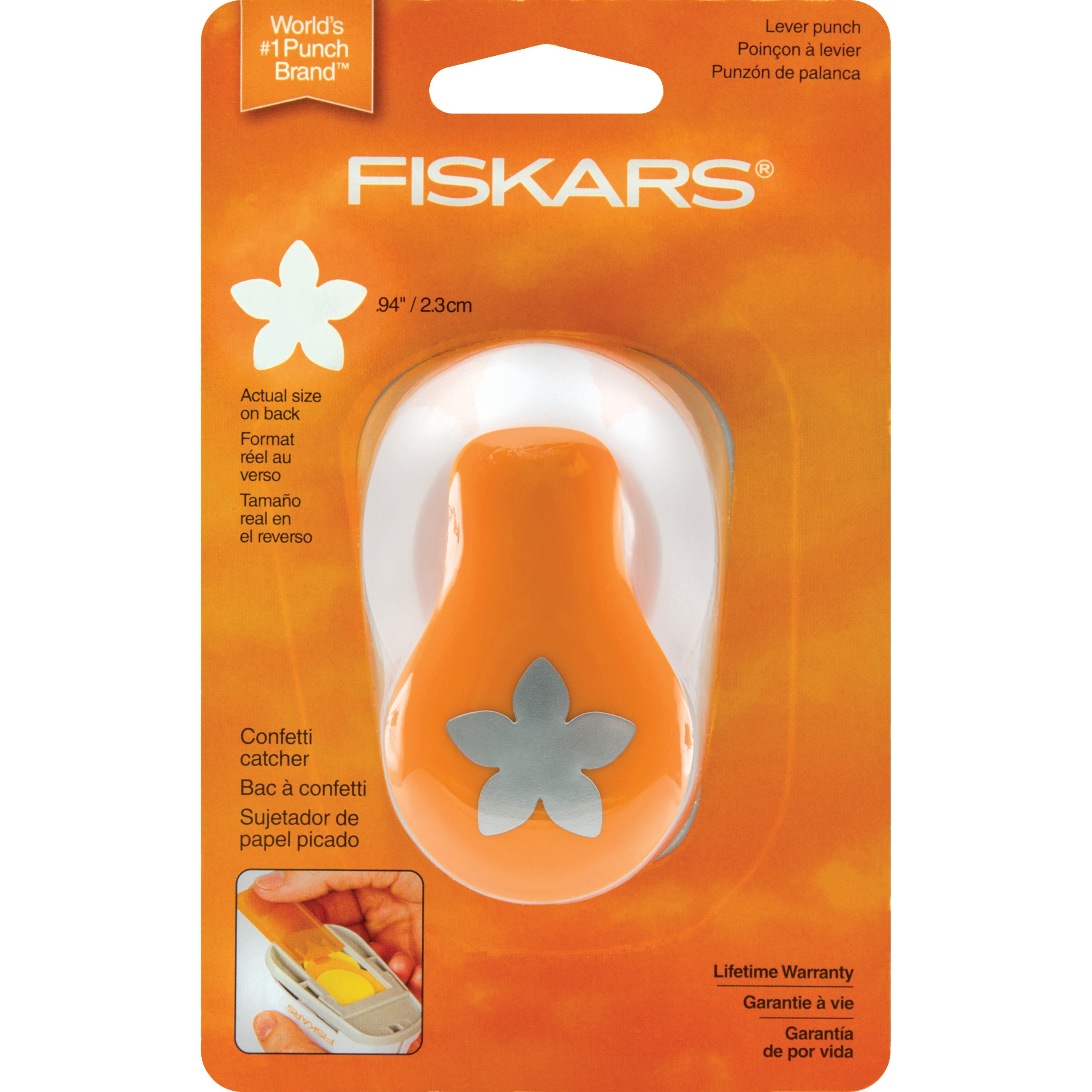 Fiskars Medium Lever Punch - Flower, 1"