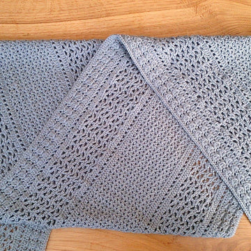Boho dark grey scarf