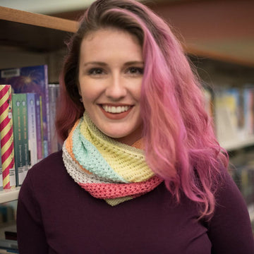 Knitting at the Library Cowl Part Deux (Lace)