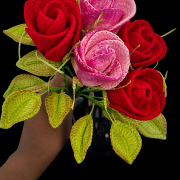 Crochet Valentines Roses