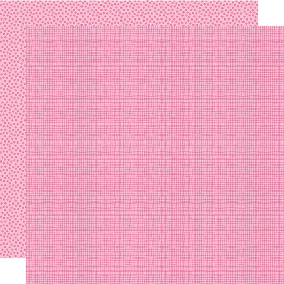 Doodlebug Bella Besties Graph/Dot Double-Sided Cardstock 12"X12" 25/Pkg - Peep