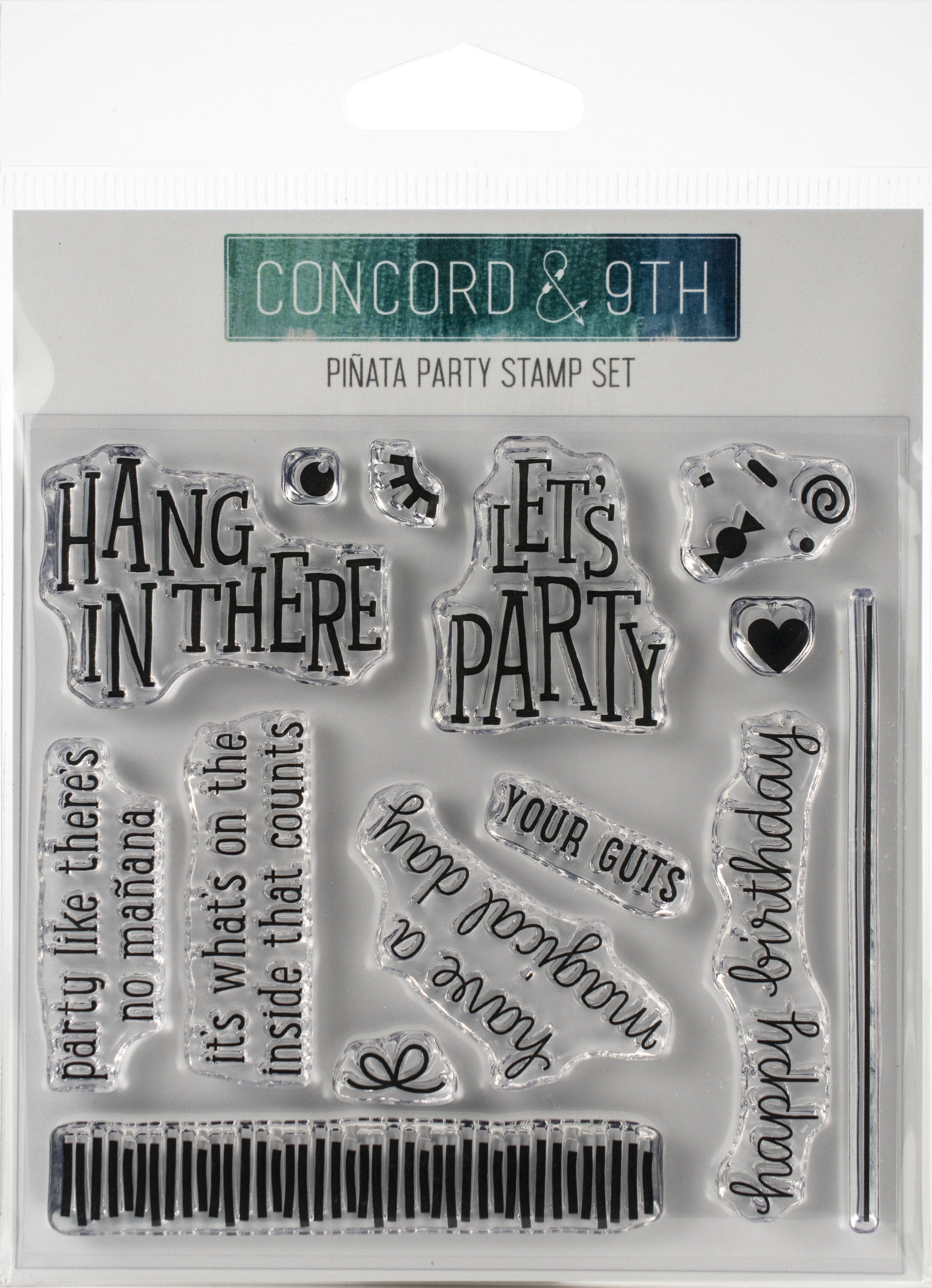 Concord & 9th Clear Stamps 4"X4" - Pinata Party