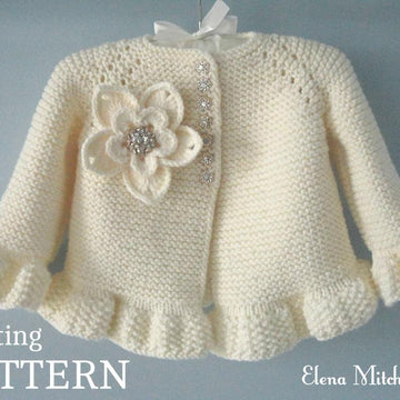 Knit Pattern Baby Girl Jacket Amelia
