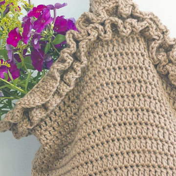 Ruffled Market Tote Bag
