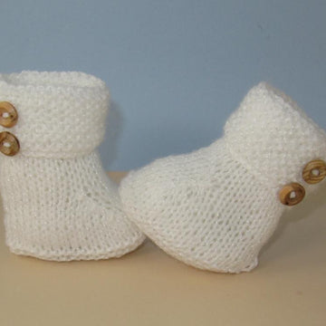 Easy Baby Garter Cuff 2 Button Booties