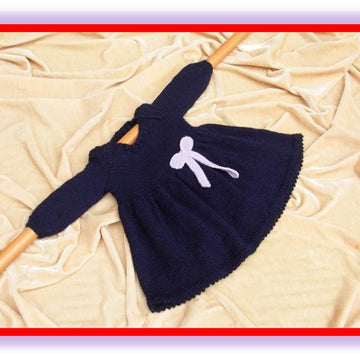 Baby dress, envelope neck, prem-9 months, 14-19inch chest,