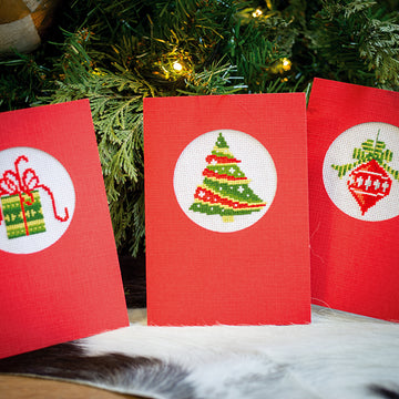 Vervaco Greeting Cards Christmas (Set of 3) Cross Stitch Kit - 10.5cm x 15cm