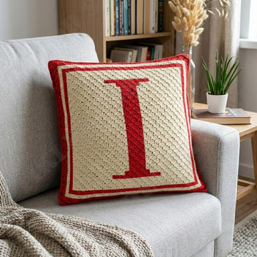 First I Letter Pillow Cover CROCHET PATTERN