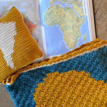 South America Map Pillow