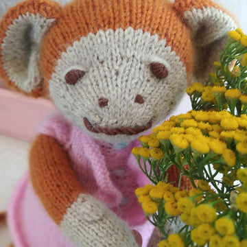 Arisha monkey knitting pattern.Knitted doll patterns, Animal knitting patterns