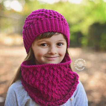 Raspberry Slouch Beanie & Cowl