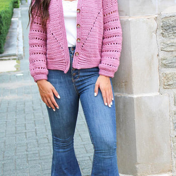 Pink Wine Cardigan
