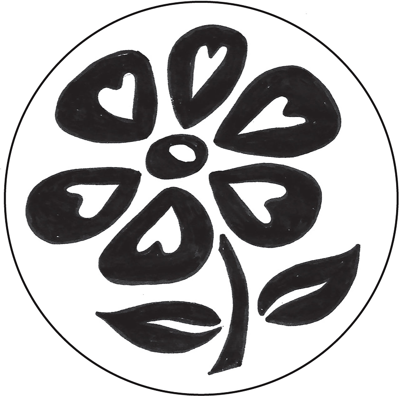 Manuscript Pen Manuscript Decorative Sealing Coin .75" - Flower