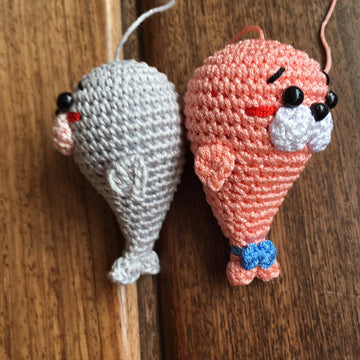 Seal Couple Mini ~ Christmas Tree or Key Ring