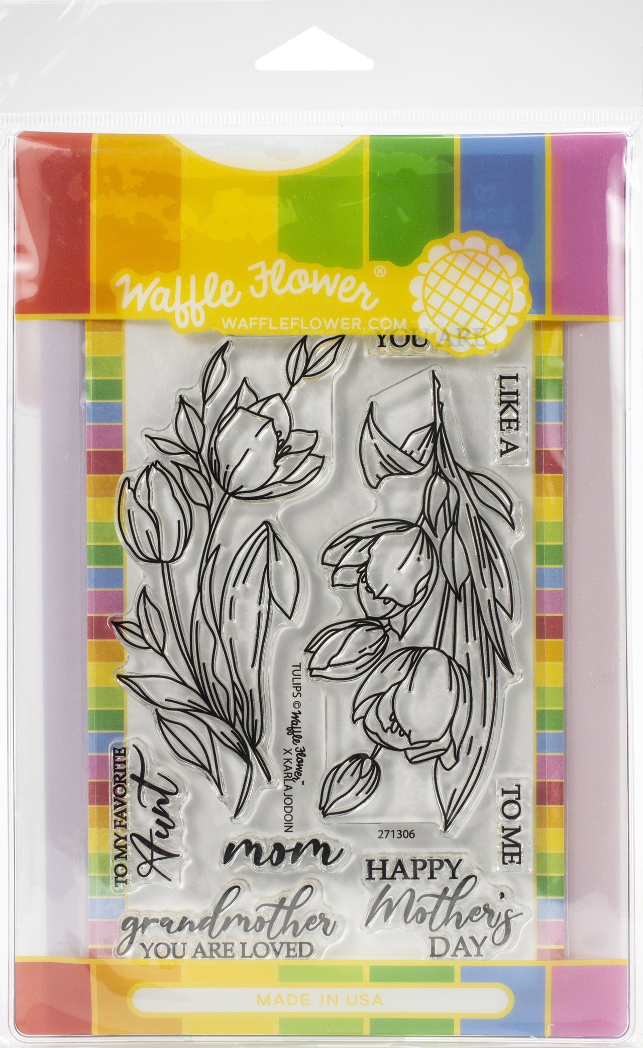Waffle Flower Crafts Waffle Flower Stamp & Die Set - Tulips