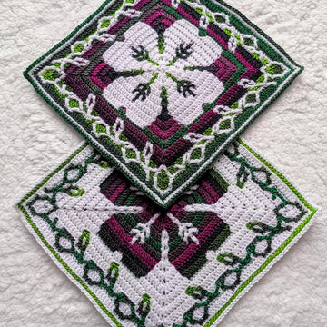 Celtic Clover Mosaic Square
